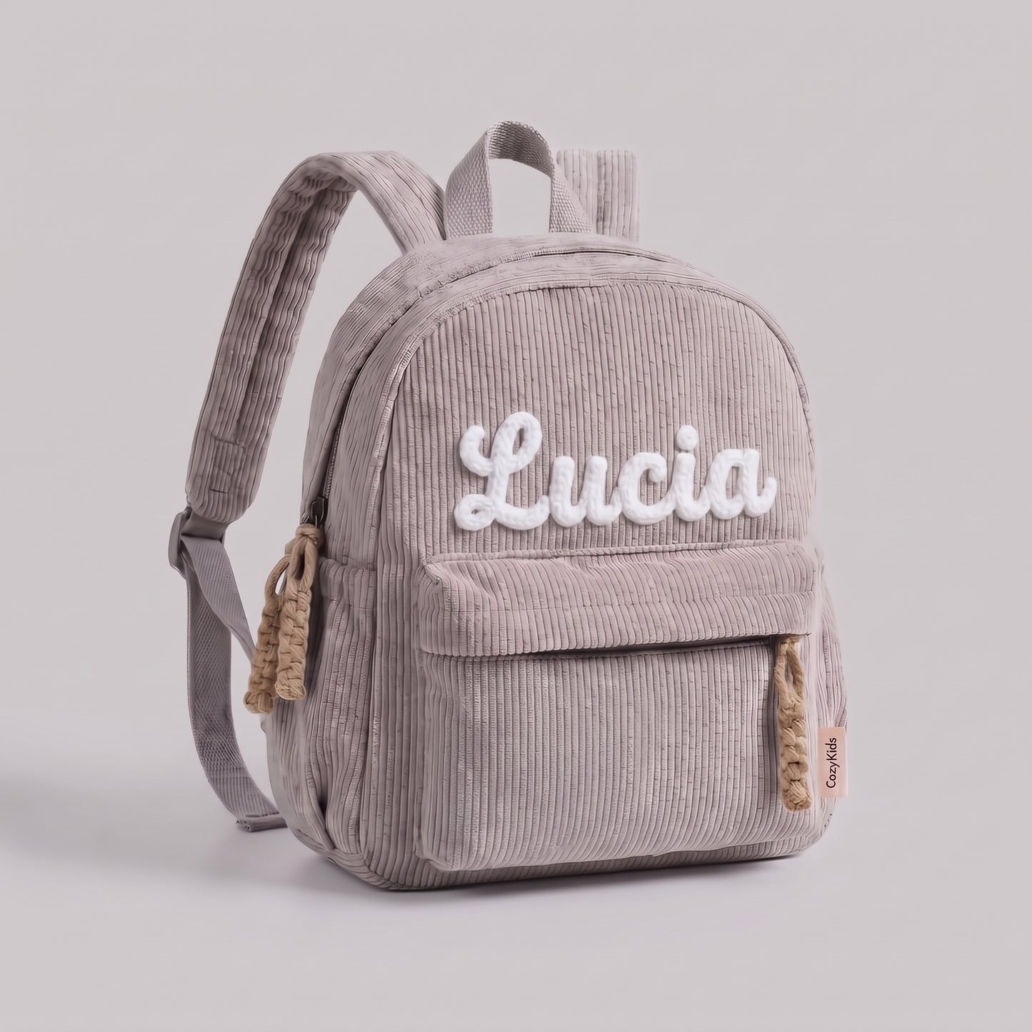 Mochila Infantil Personalizada con Nombre Tejido a Mano